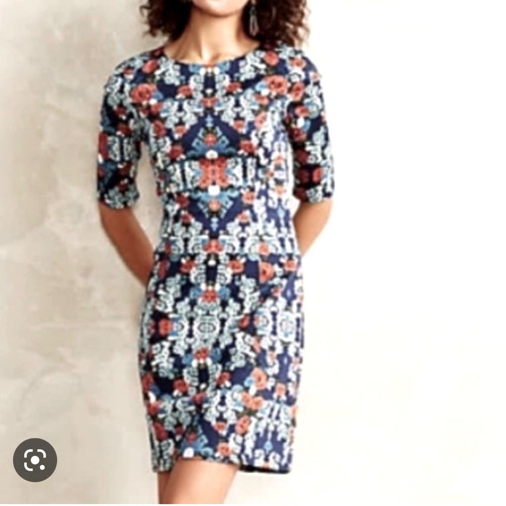 Anthropologie Ladakh Floral Pencil Dress Size 4